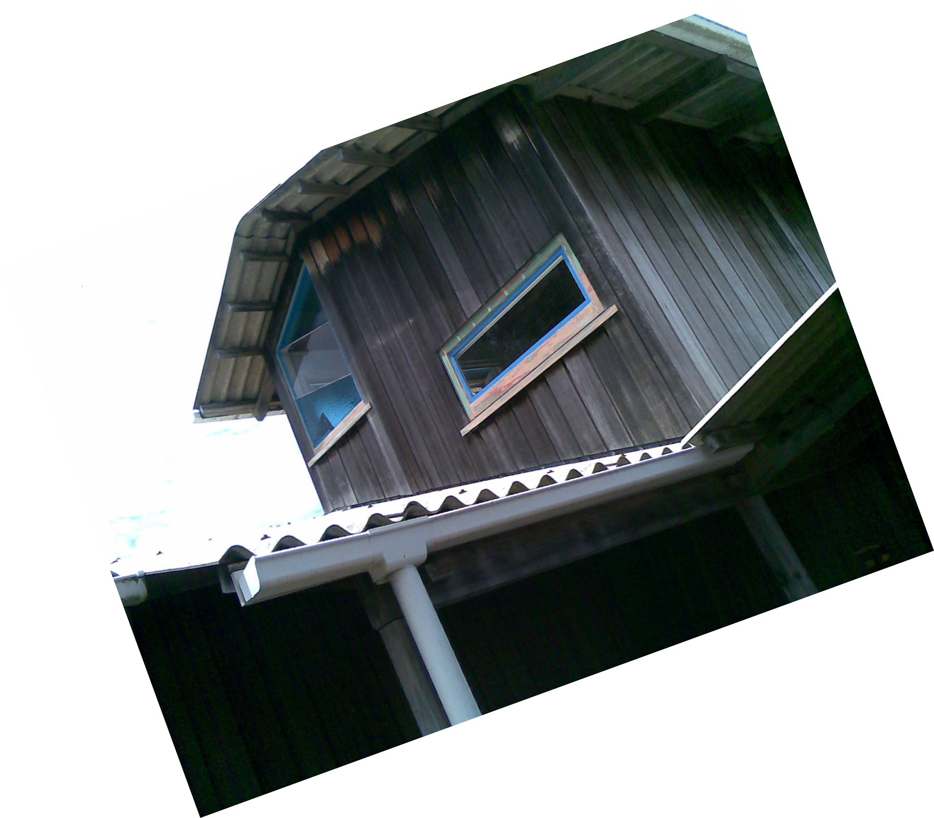 Old timber cladding not previously treated or stained